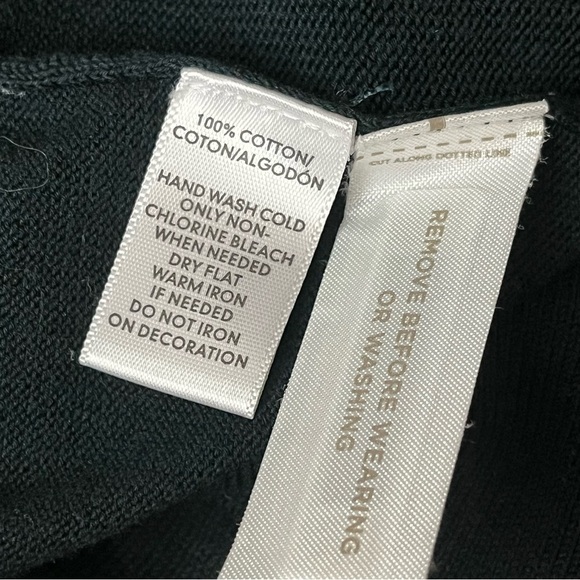 LOFT Black Embellished Button Front Cardigan Sweater Women’s Size [M] - Picture 7 of 11